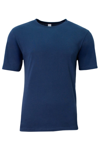 Front View of Navy A4 Softek Short Sleeve Tee A4N3013