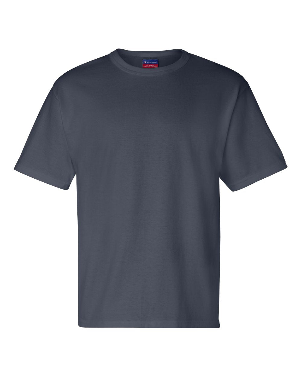 Front View of Navy Heritage Jersey T-Shirt - T105