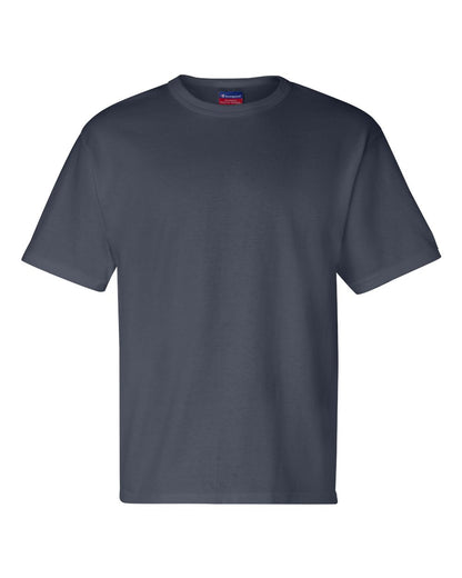 Front View of Navy Heritage Jersey T-Shirt - T105