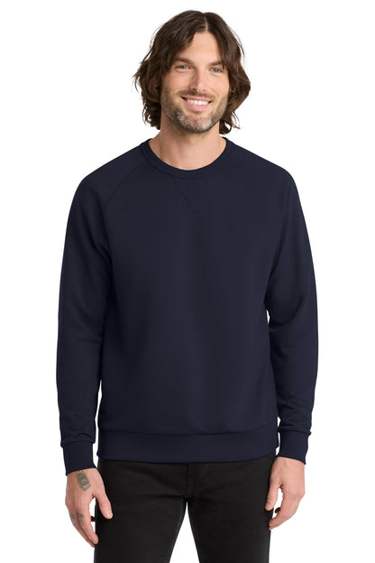Front View of NghtSkyNvy Allmade Unisex Organic French Terry Crewneck Sweatshirt AL4004