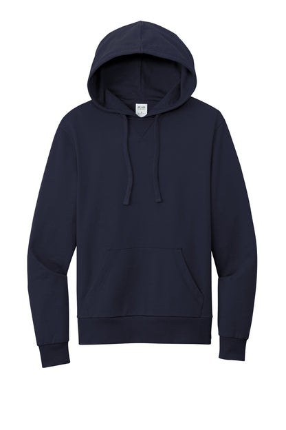 Front View of NghtSkyNvy Allmade Unisex Organic French Terry Pullover Hoodie AL4000