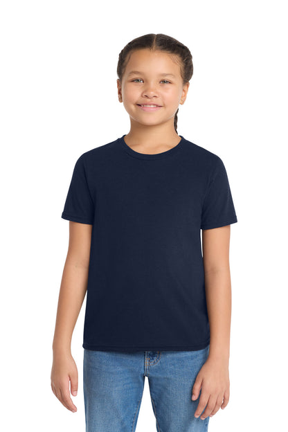 Front View of NghtSkyNvy Allmade Youth Tri-Blend Tee AL207