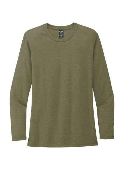 Front View of Olive You Grn Allmade Women's Tri-Blend Long Sleeve Tee AL6008