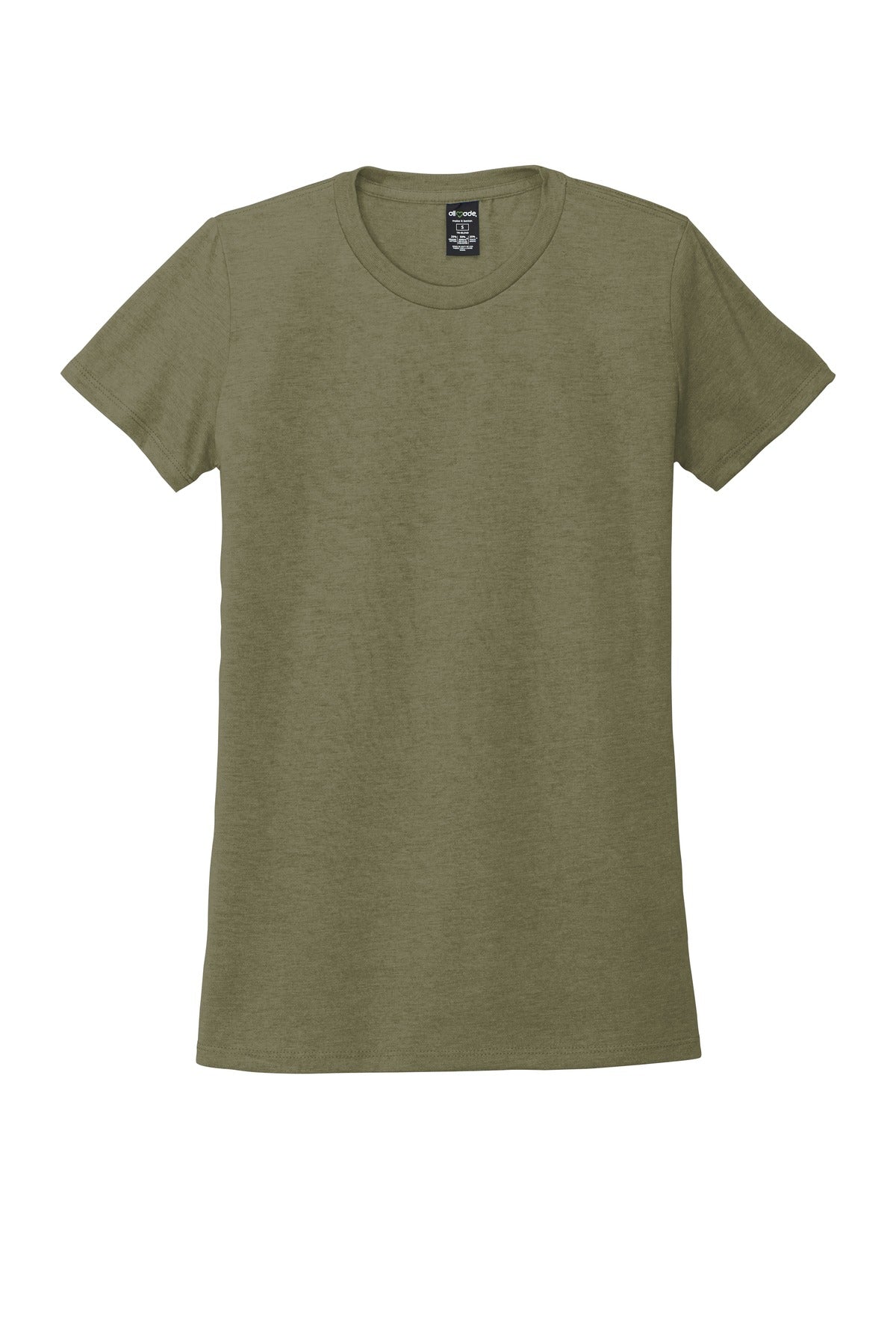 Front View of Olive You Grn Allmade Women's Tri-Blend Tee AL2008