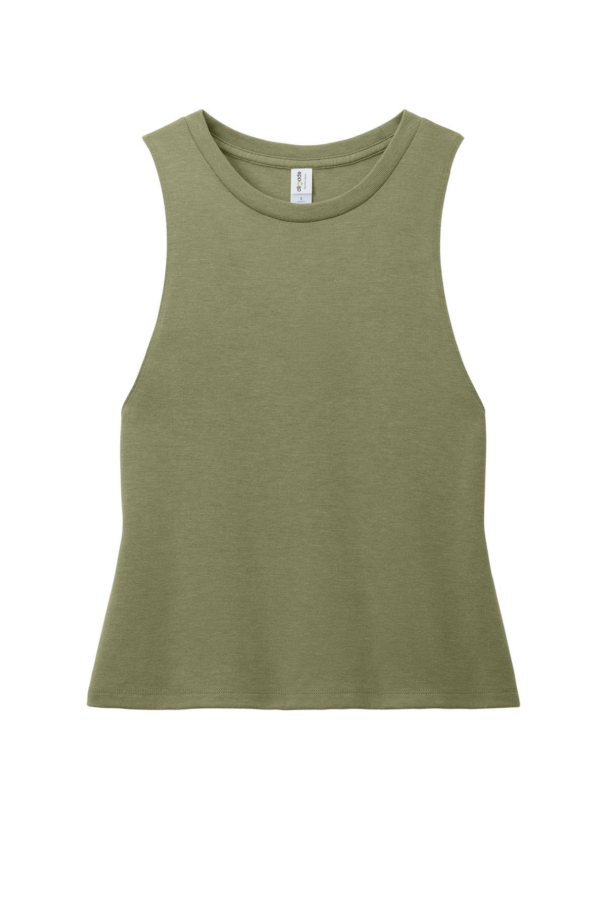 Front View of OliveYouGn Allmade Women's Tri-Blend Muscle Tank AL2020