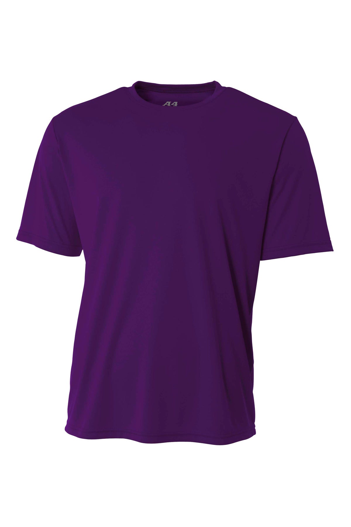 Front View of Purple A4 Cooling Performance Short Sleeve Tee A4N3142