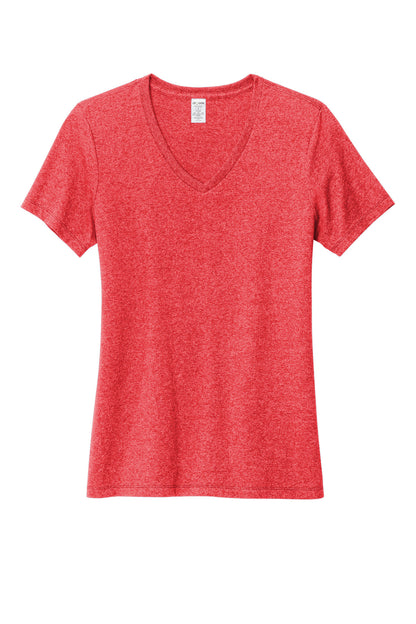 Front View of ReclmdRdHt Allmade Women's Recycled Blend V-Neck Tee AL2303