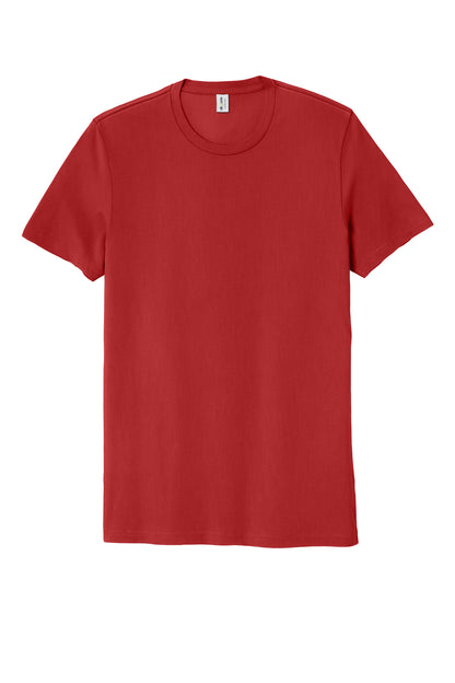 Front View of RevlutnRed Allmade Unisex Organic Cotton Tee. AL2100