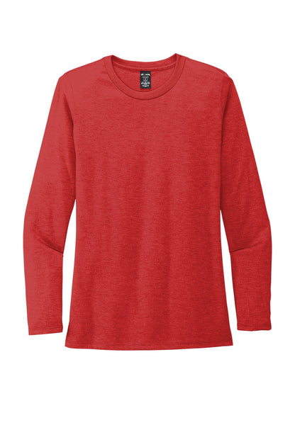 Front View of Rise Up Red Allmade Women's Tri-Blend Long Sleeve Tee AL6008