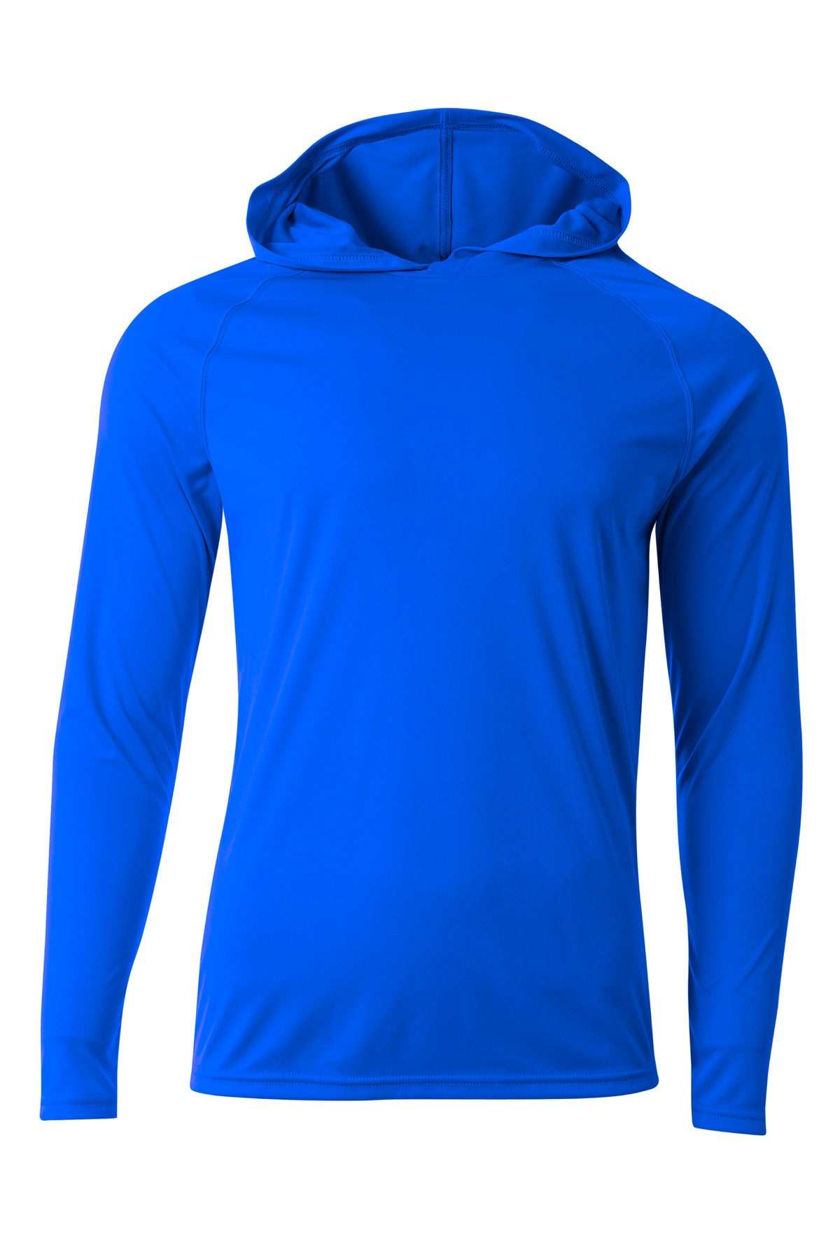 Front View of Royal A4 Cooling Performance Long Sleeve Hooded Tee A4N3409