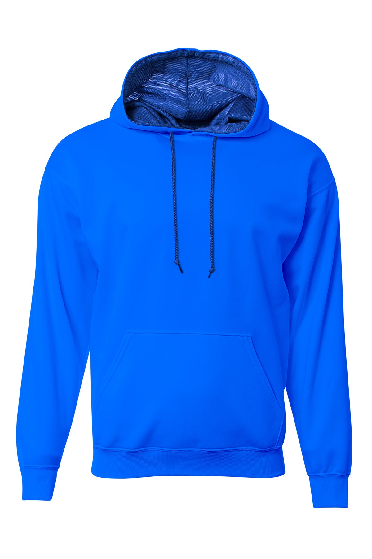 Front View of Royal A4 Sprint Tech Fleece Hoodie A4N4279