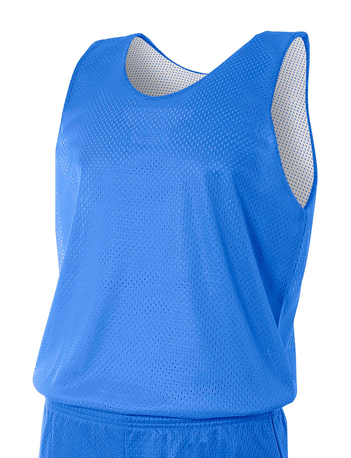 Front View of Royal/Wht A4 Sprint Youth Reversible Mesh Tank A4N2206