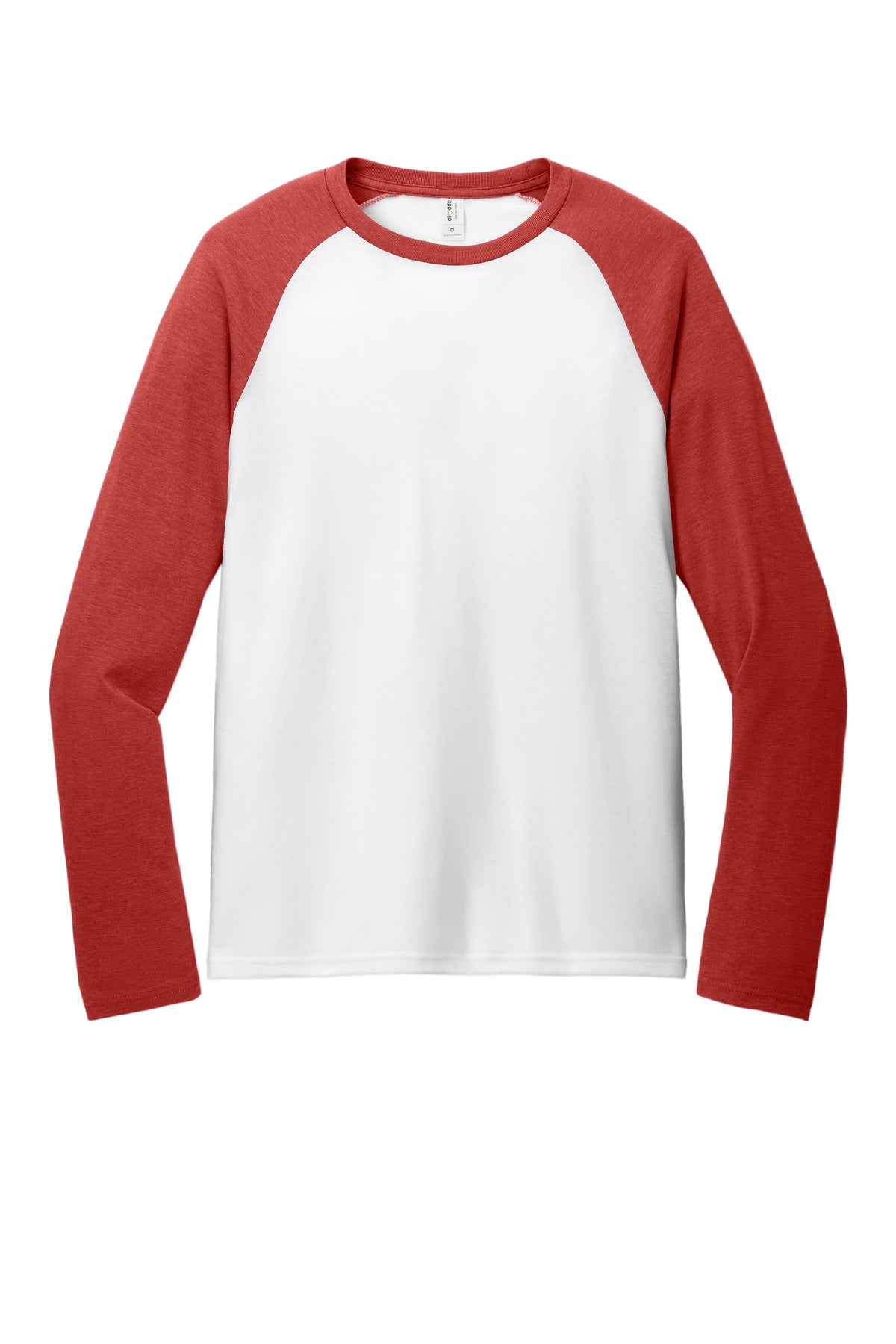 Front View of RseUpR/BtW Allmade Unisex Tri-Blend Long Sleeve Colorblock Raglan AL6009