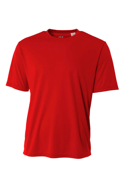 Front View of Scarlet A4 Sprint Performance Tee A4N3402