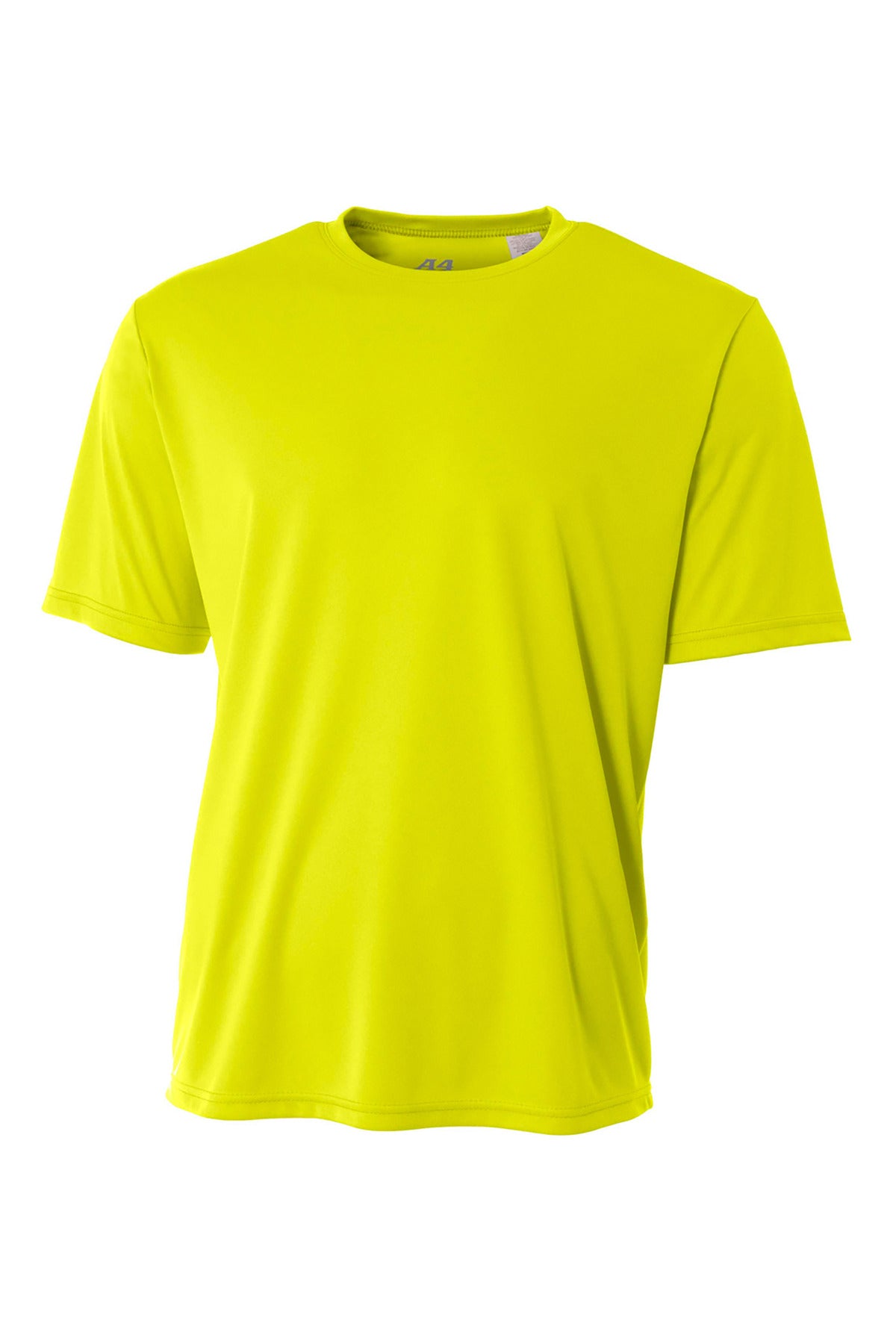 Front View of SftyYellow A4 Sprint Performance Tee A4N3402