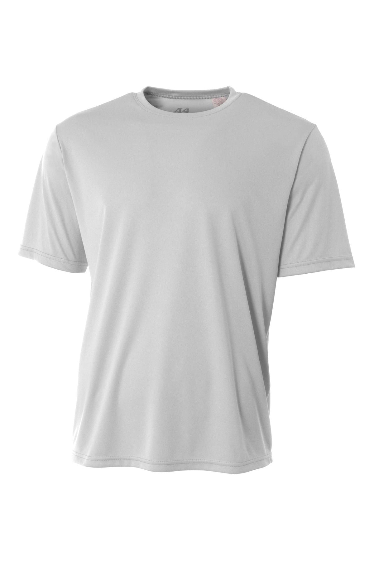 Front View of Silver A4 Sprint Performance Tee A4N3402
