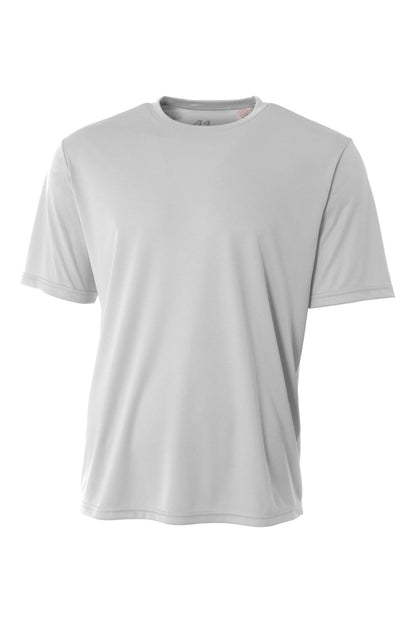 Front View of Silver A4 Sprint Performance Tee A4N3402