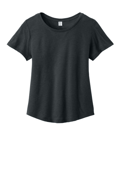 Front View of SpaceBlack Allmade Women's Relaxed Tri-Blend Scoop Neck Tee AL2015