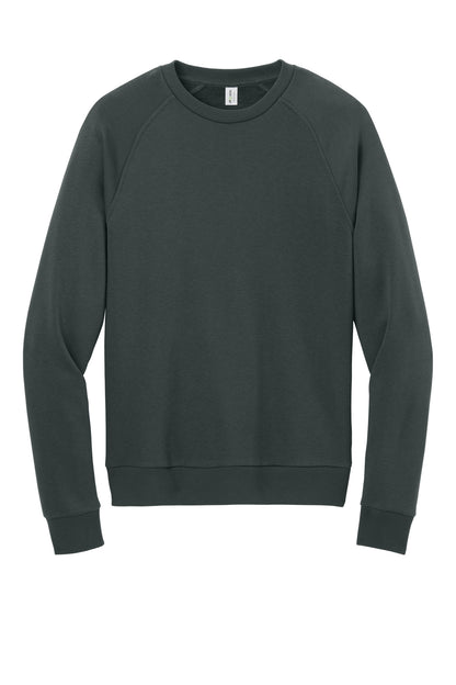 Front View of Teraingrey Allmade Unisex Organic CVC Fleece Crewneck Sweatshirt AL5004