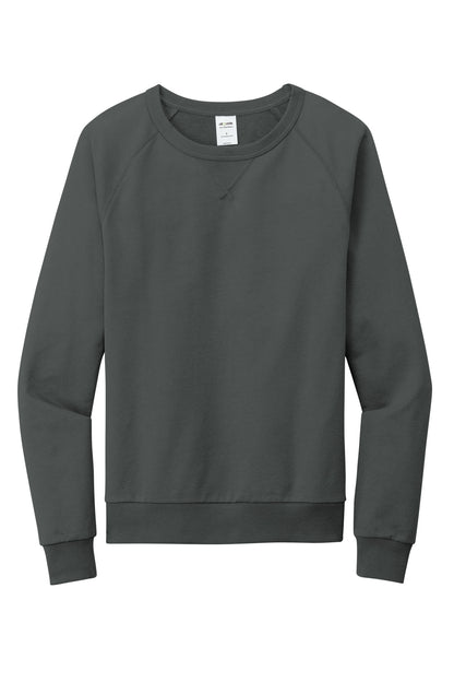Front View of Teraingrey Allmade Unisex Organic French Terry Crewneck Sweatshirt AL4004