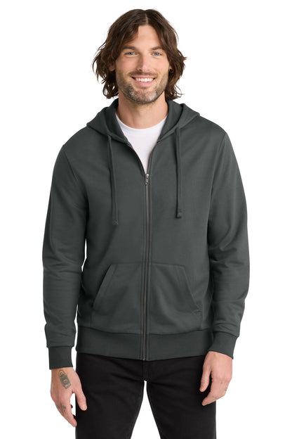 Front View of Teraingrey Allmade Unisex Organic French Terry Full-Zip Hoodie AL4002