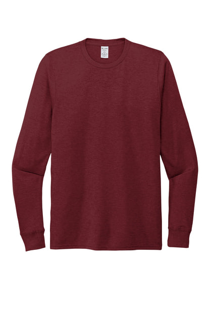 Front View of Vino Red Allmade Unisex Tri-Blend Long Sleeve Tee AL6004