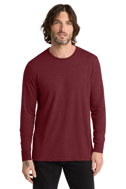 Front View of Vino Red Allmade Unisex Tri-Blend Long Sleeve Tee AL6004