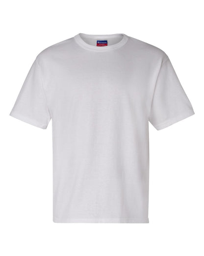 Front View of White Heritage Jersey T-Shirt - T105