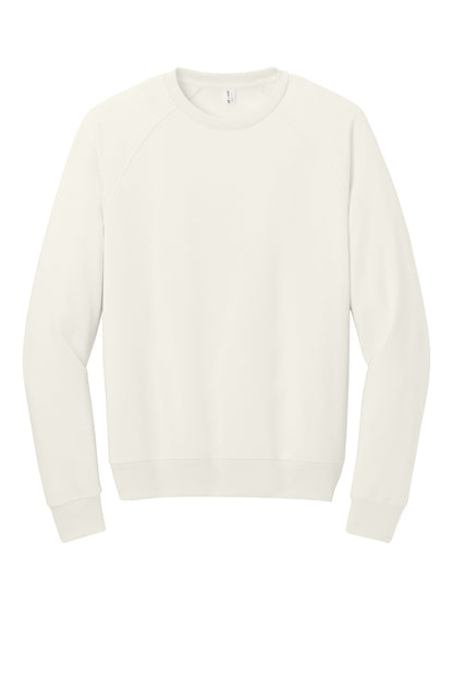 Front View of WhiteSand Allmade Unisex Organic CVC Fleece Crewneck Sweatshirt AL5004