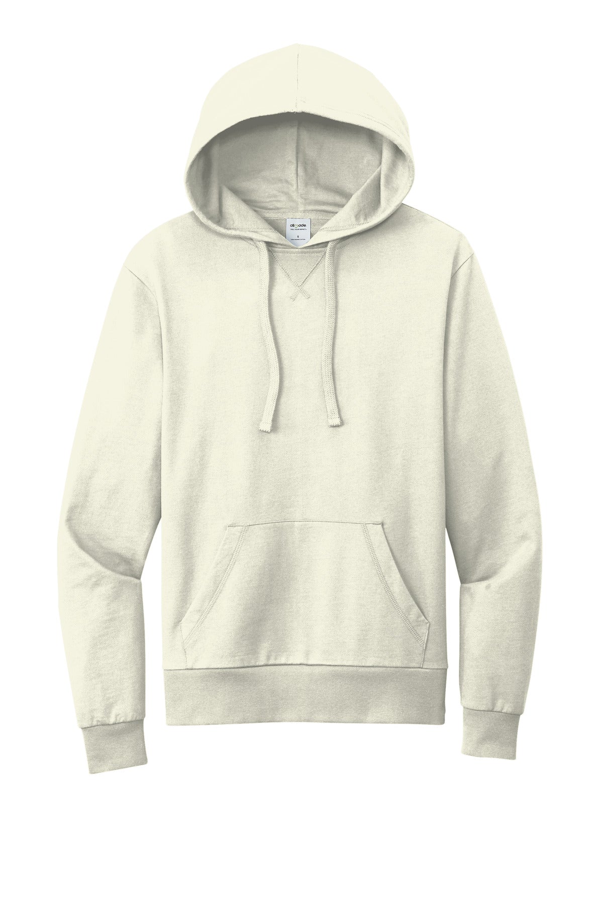 Front View of WhiteSand Allmade Unisex Organic French Terry Pullover Hoodie AL4000