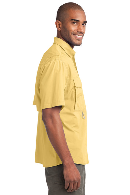 Goldenrod Yllw Eddie Bauer - Short Sleeve Fishing Shirt. EB608