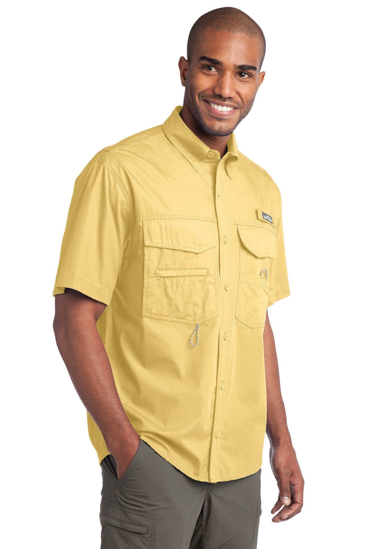 Goldenrod Yllw Eddie Bauer - Short Sleeve Fishing Shirt. EB608