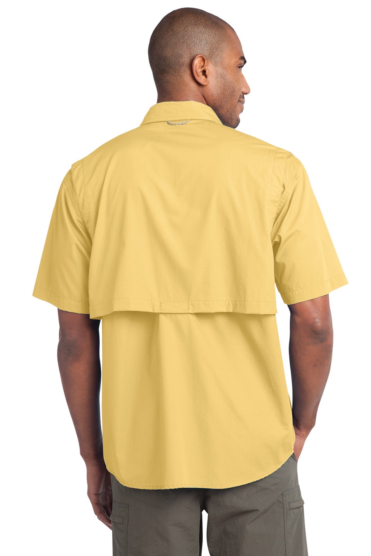 Goldenrod Yllw Eddie Bauer - Short Sleeve Fishing Shirt. EB608