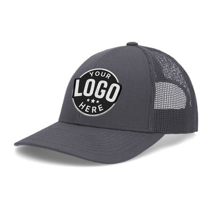 Custom Embroidered Pacific Headwear P114 Low-Pro Trucker Cap - Flat Embroidery