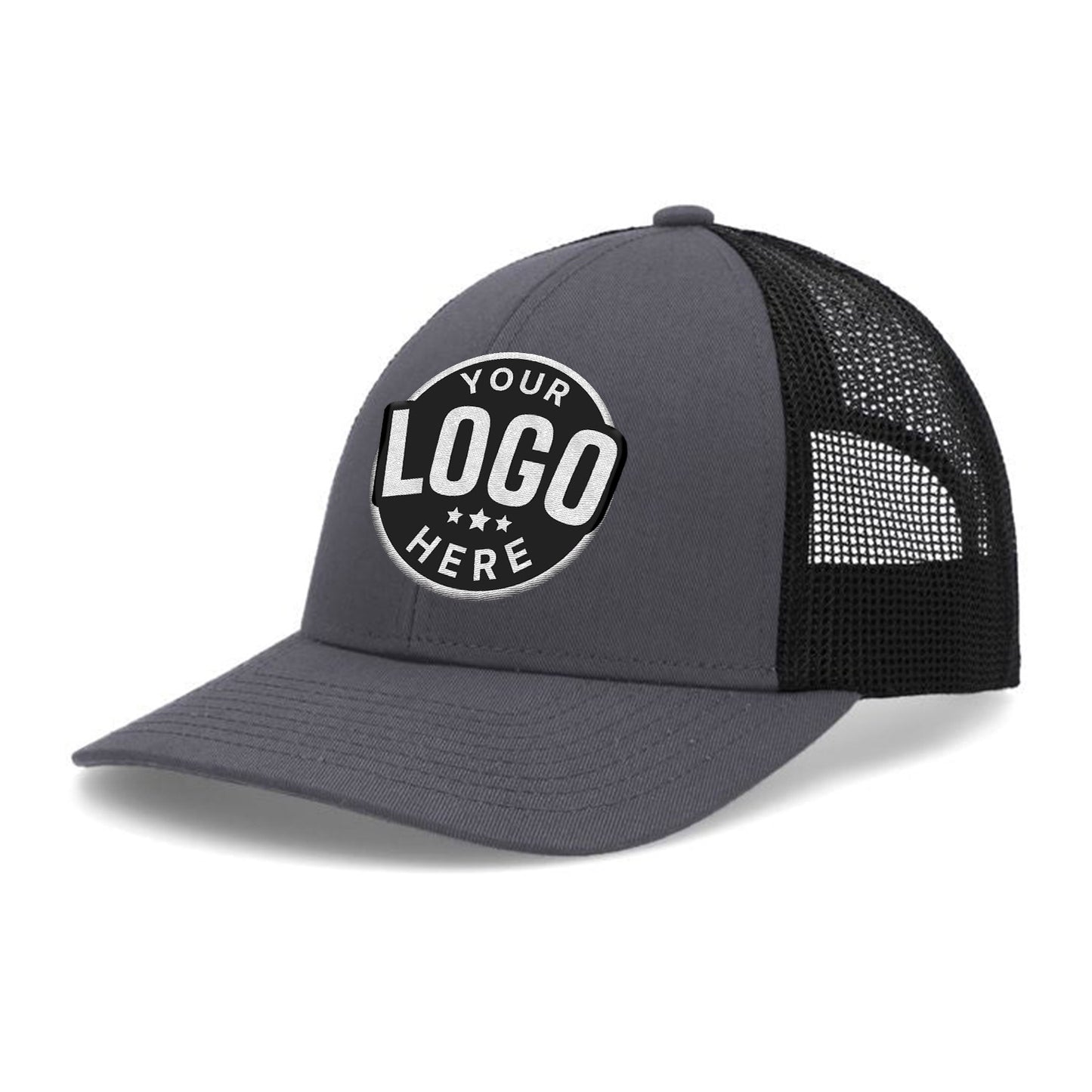 Custom Embroidered Pacific Headwear P114 Low-Pro Trucker Cap - Flat Embroidery