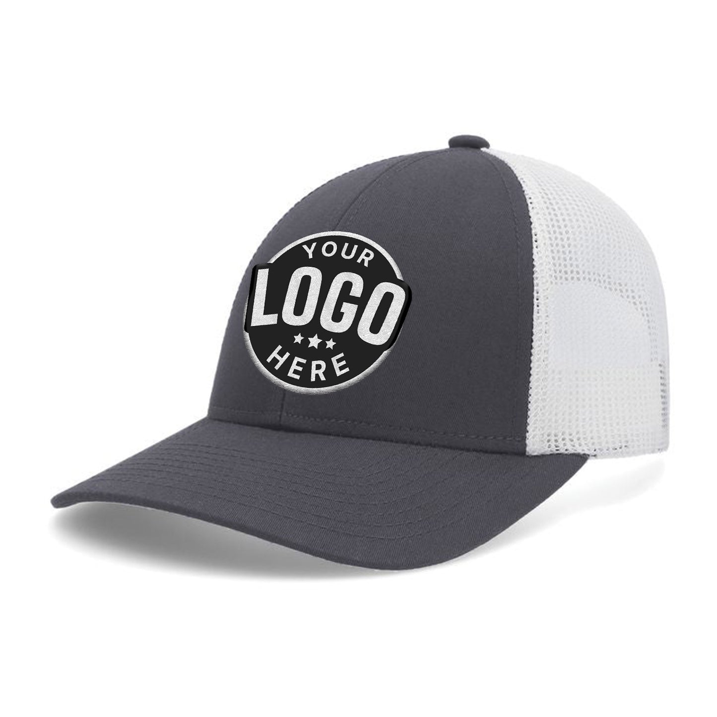 Custom Embroidered Pacific Headwear P114 Low-Pro Trucker Cap - Flat Embroidery