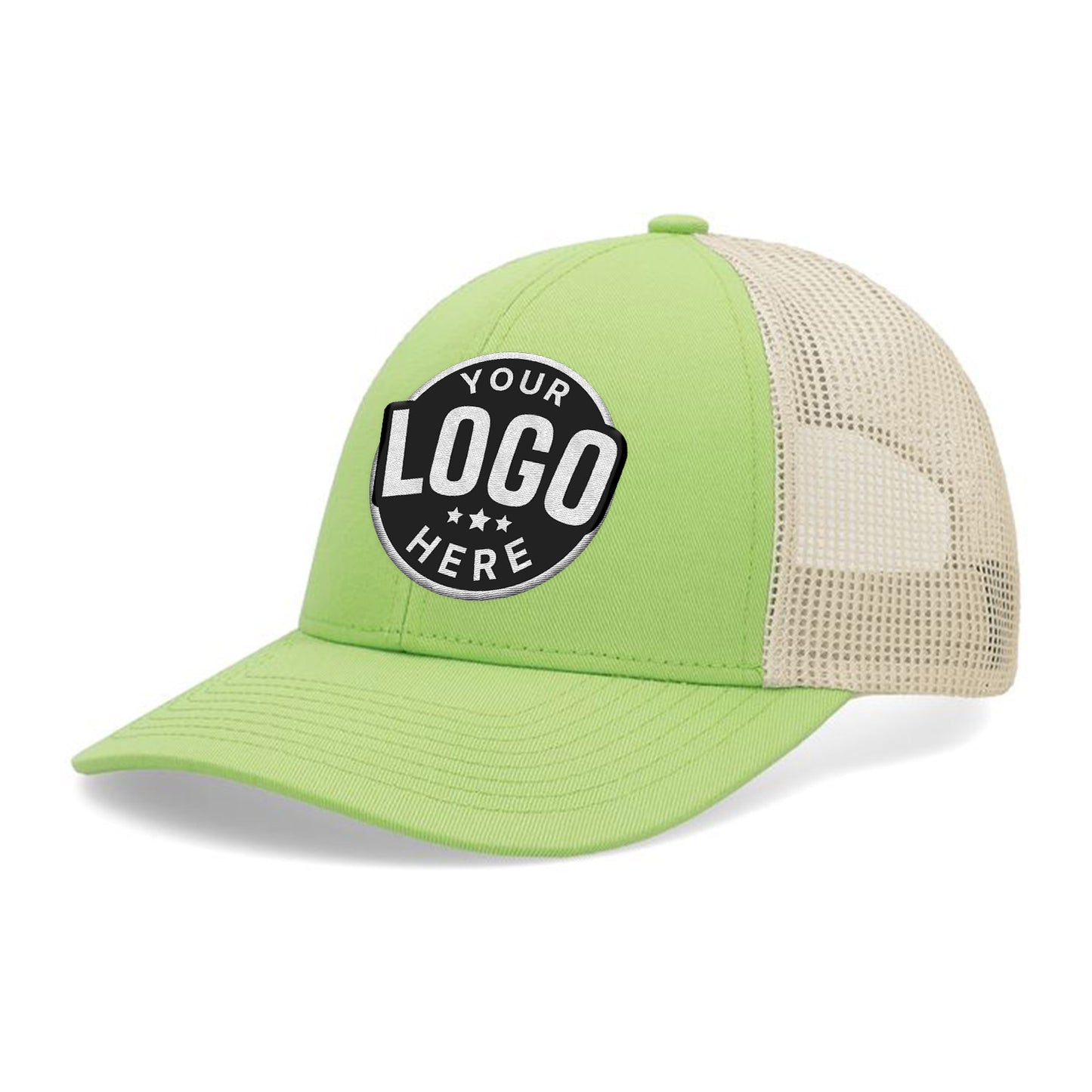 Custom Embroidered Pacific Headwear P114 Low-Pro Trucker Cap - Flat Embroidery