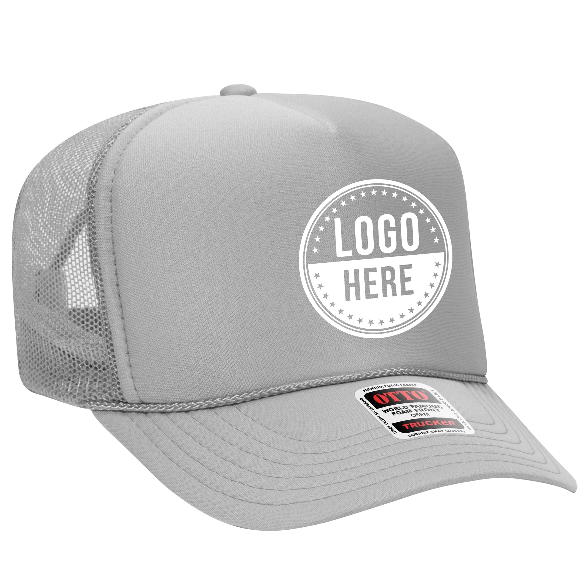Custom Printed Otto 39-165 - 5 Panel High Crown Foam Trucker Hat