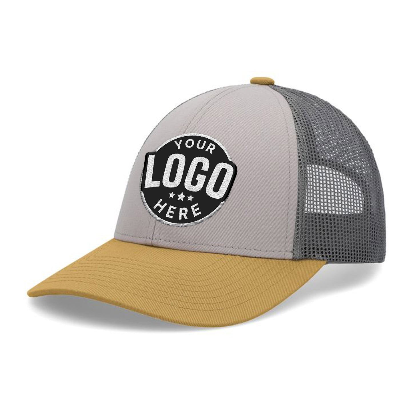 Custom Embroidered Pacific Headwear P114 Low-Pro Trucker Cap - Flat Embroidery