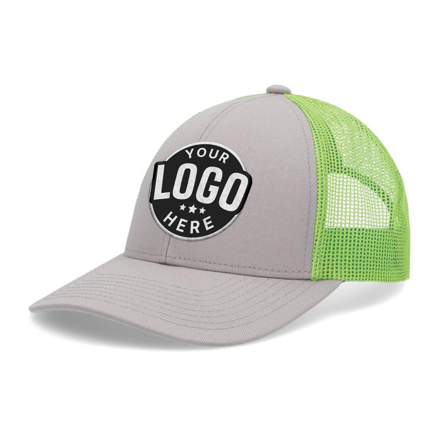 Custom Embroidered Pacific Headwear P114 Low-Pro Trucker Cap - Flat Embroidery