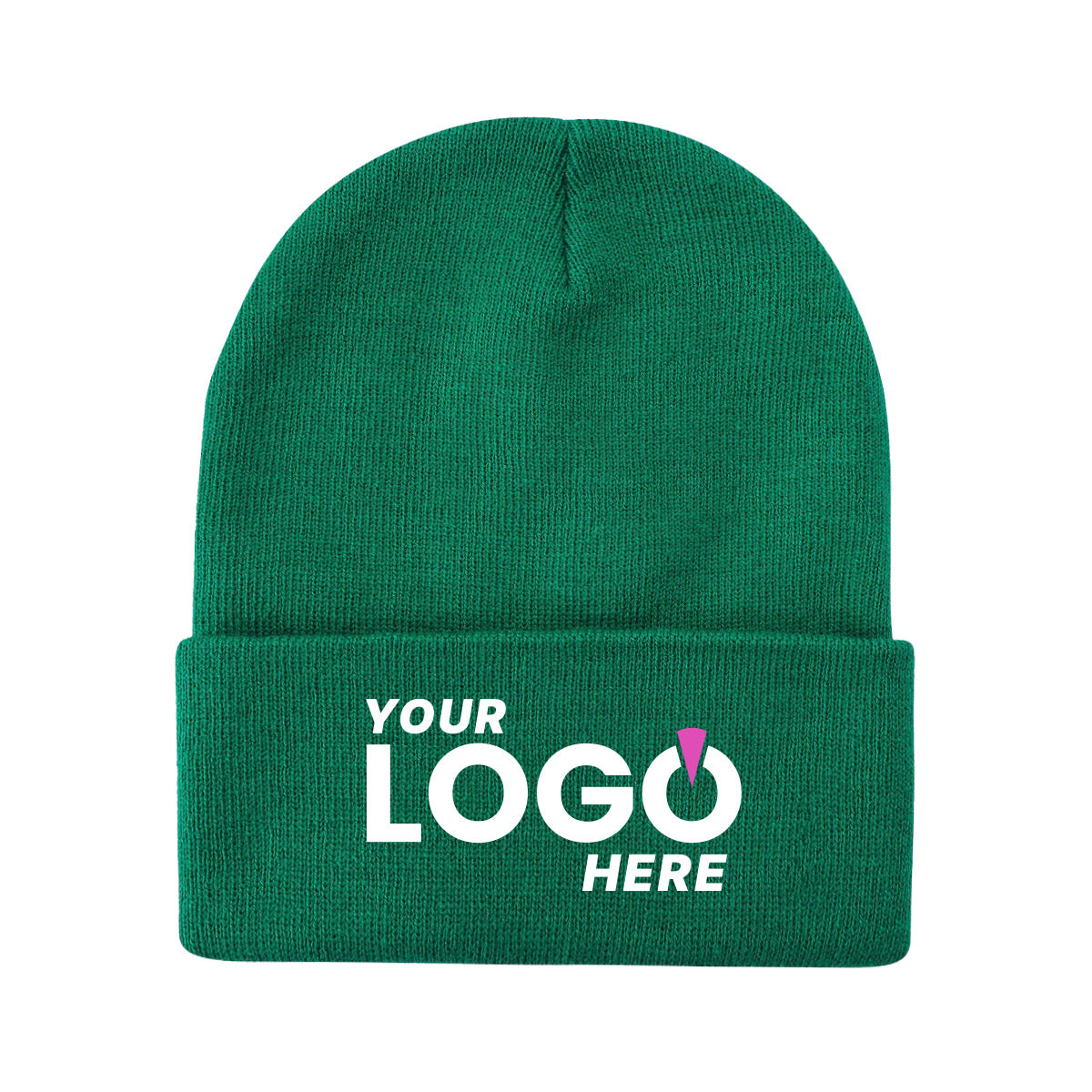 Custom Embroidered Unbranded Long Knit Beanie with Logo