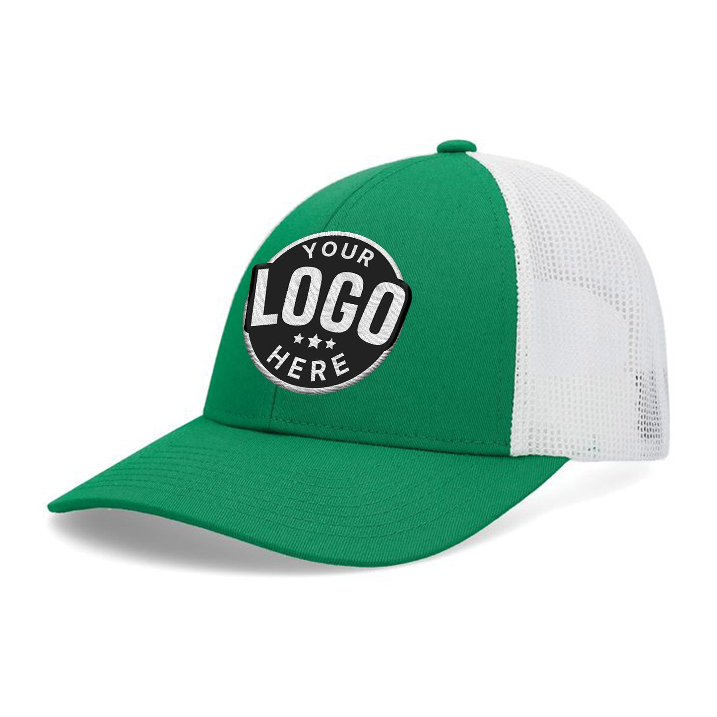 Custom Embroidered Pacific Headwear P114 Low-Pro Trucker Cap - Flat Embroidery
