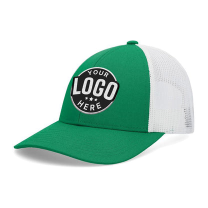 Custom Embroidered Pacific Headwear P114 Low-Pro Trucker Cap - Flat Embroidery