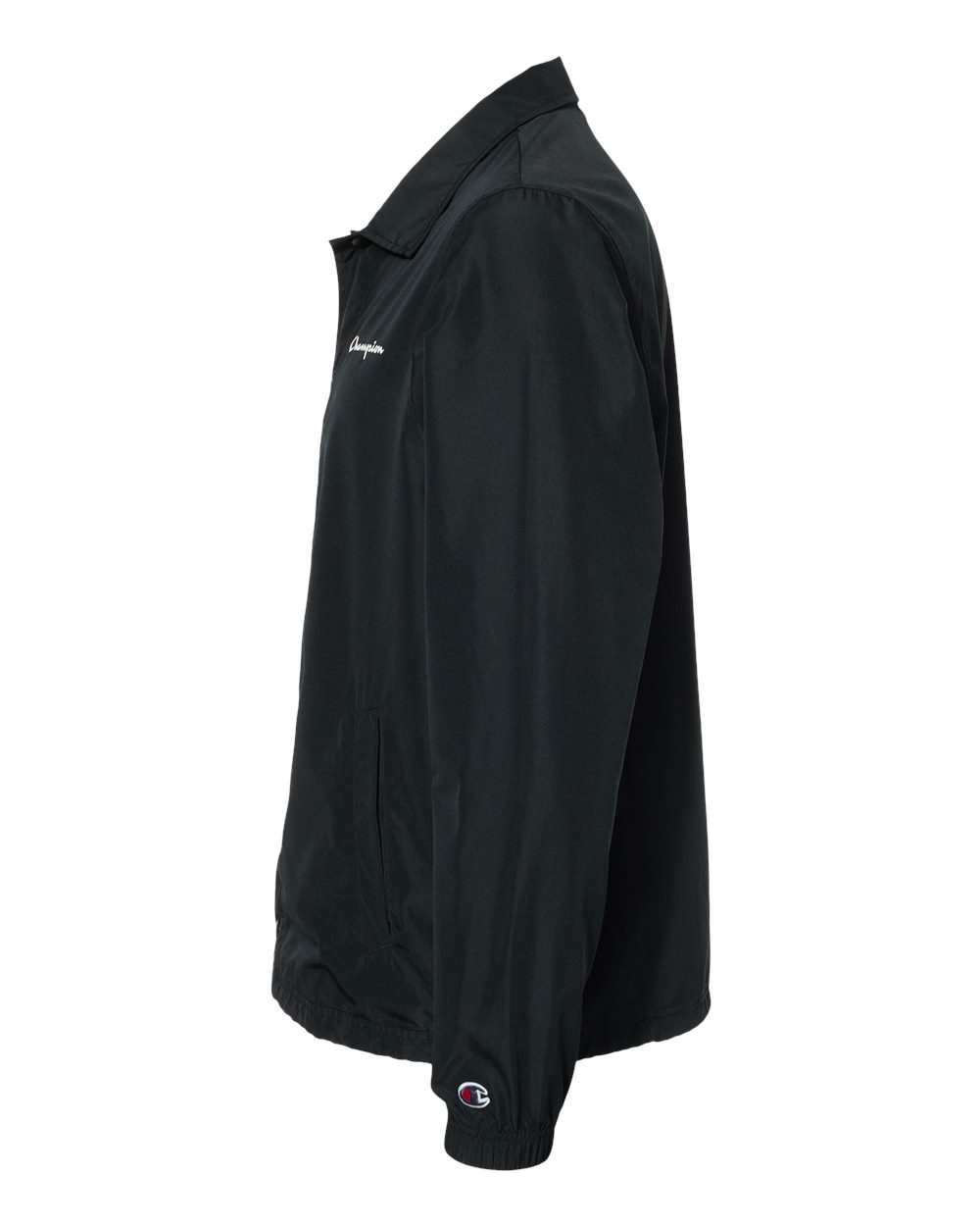 Left View of Black Coach's Jacket - CO126