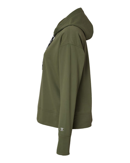 Left View of Fresh Olive Women's Sport Hooded Sweatshirt - CHP100