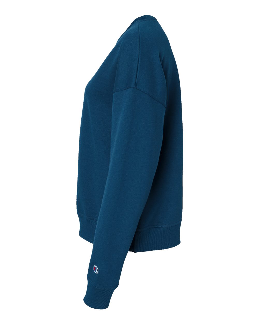 Left View of Late Night Blue Powerblend® Women's Crewneck Sweatshirt - S650