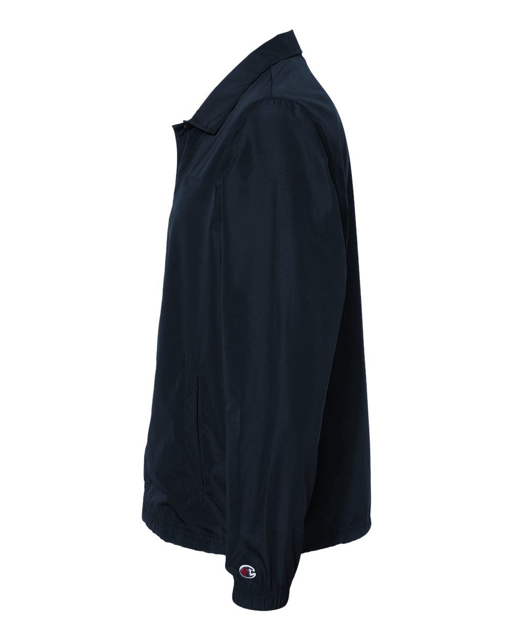 Left View of Navy Coach's Jacket - CO126