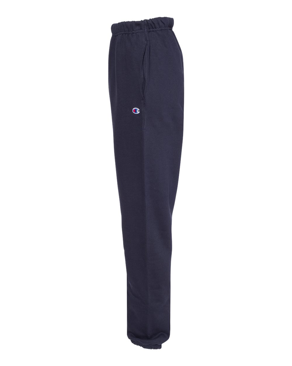 Left View of Navy Reverse Weave® Sweatpants - RW10