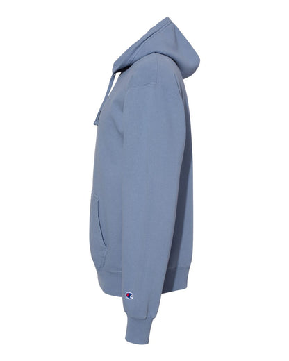 Left View of Saltwater Garment-Dyed Hooded Sweatshirt - CD450