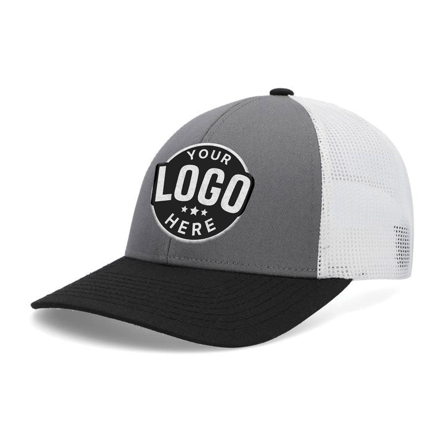 Custom Embroidered Pacific Headwear P114 Low-Pro Trucker Cap - Flat Embroidery